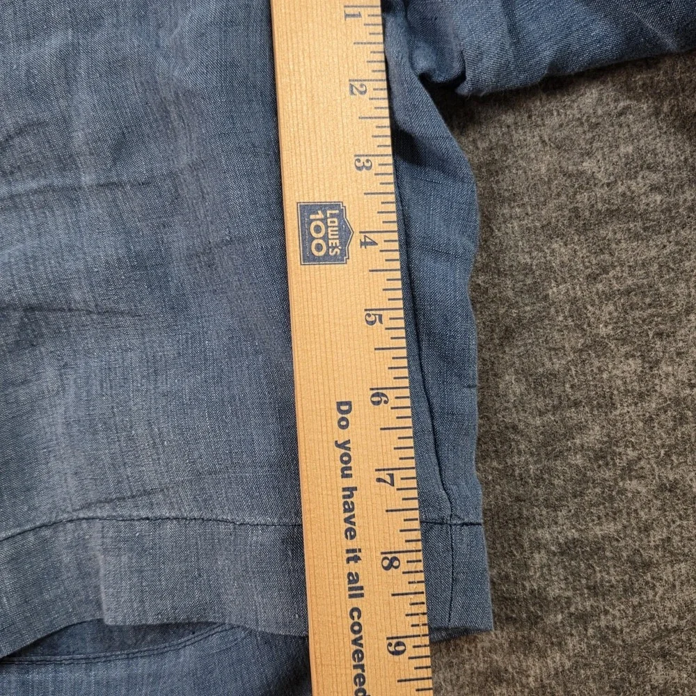 Polo Ralph Lauren 100% Linen Shorts Men 37 Classic Fit Indigo Blue 9 Inseam
